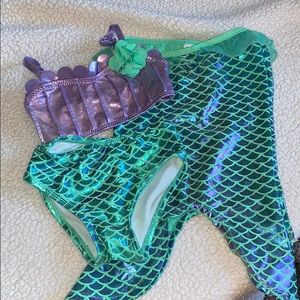 Disney mermaid 3 piece bathing suit